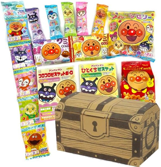 Anpanman Treasure Chest Set, Assorted Sweets (Howloween Halloween Birthday Party Event Present Festival Children Grandchildren Grandchildren) Yukkun Sweets Warehouse (1 Piece)