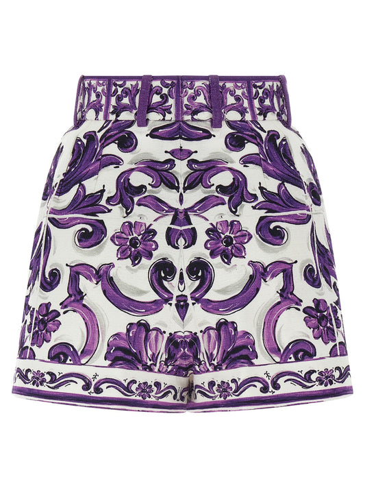Dolce  Gabbana Dolce＆Gabbana 'Maiolica'プリントバミューダショーツ - Image 1