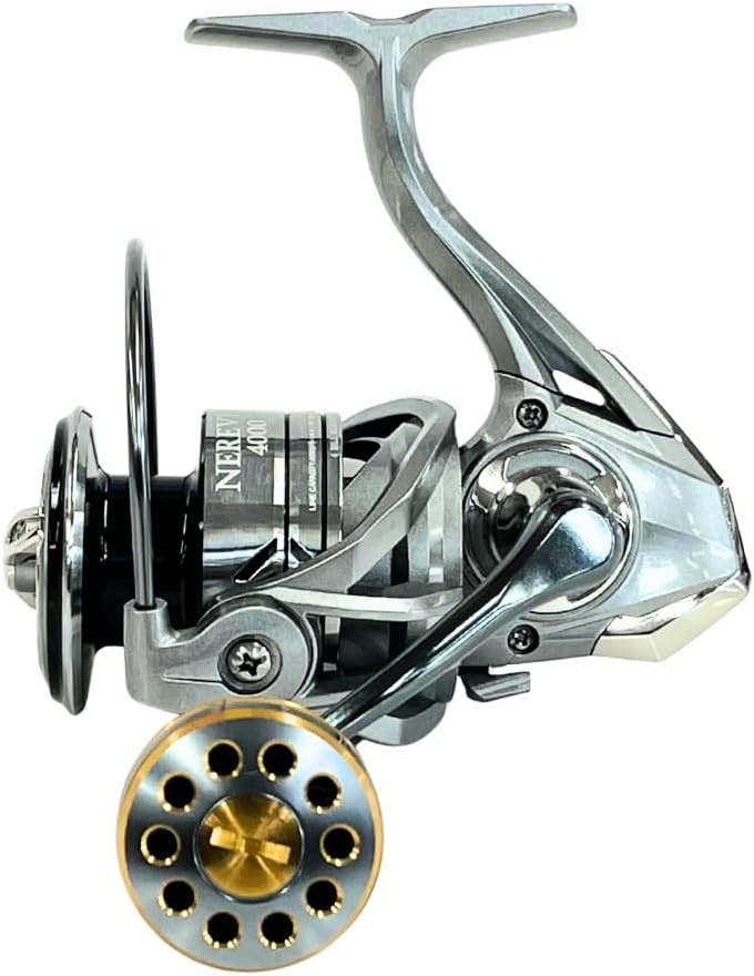ClubTEN NEREVIA 4000 Spinning Reel, Nelevia (Sea Bass, Surf, Shore Jigging, Offshore Fishing, Casting, Long Throw Sabiki Light Jigging, Octopus Fishing, Large Aluminum Handle, Machine Cut Handle)