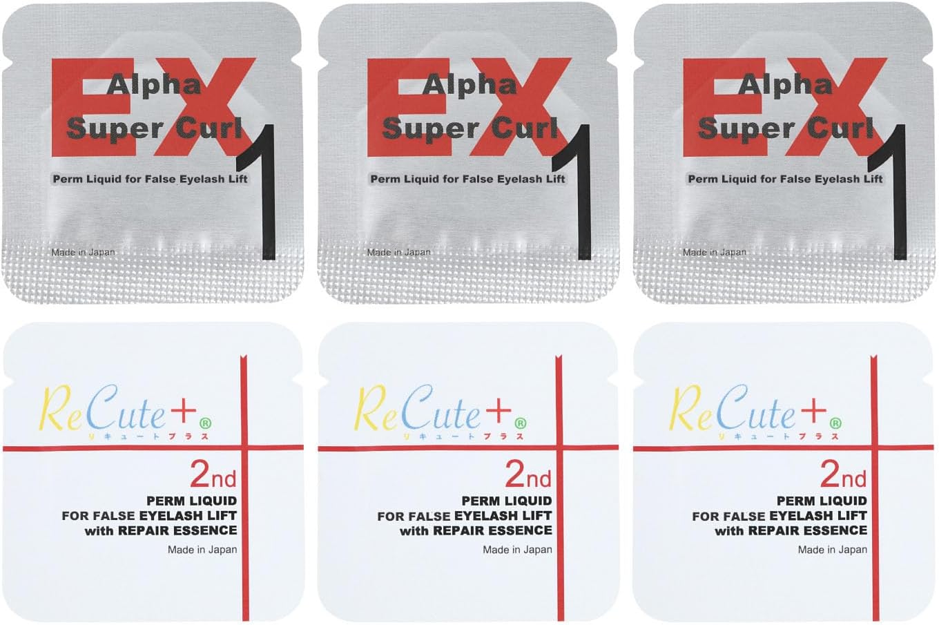 5 Minutes Made in Japan! False Eyelash Perm Liquid Pole KIWAMI Non-Oxidized Pouch Type (Set of 3)