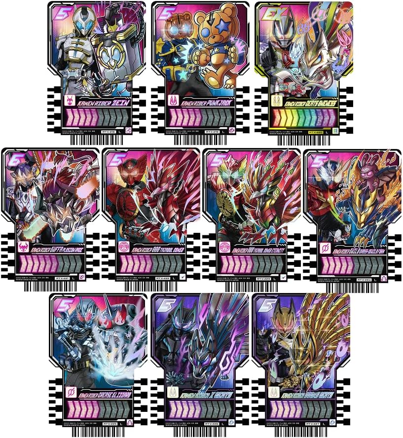 Kamen Rider Gatchard Ride Chemey Trading Card PHASE: EX02 L Legend Rider Rare Set of 10 Types Set