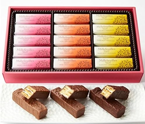 Berne Millefeuille 30 Piece Millefeuille Chocolate Pie, Tokyo Souvenir, Popular Sweets, Western Confectionery, 0.9 oz (25 g) (x 30)