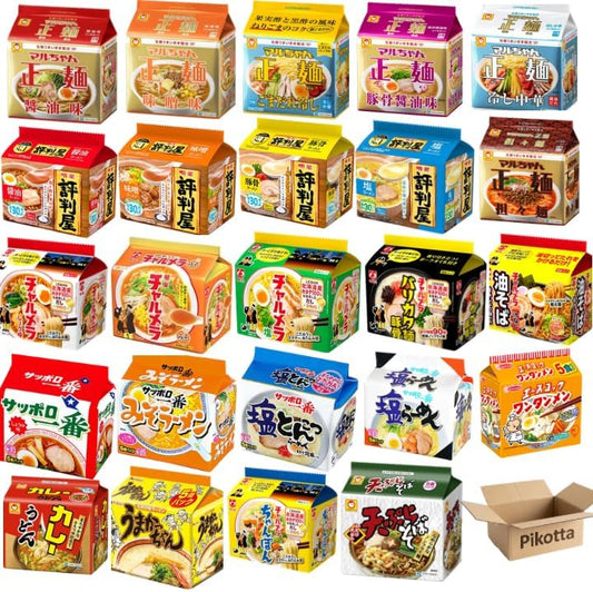Instant Ramen Bags, 6 Types, 6 Bags, 30 Servings, Random Assortment