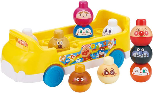 Bandai (バンダイ) Baby Labo Anpanman ~Brain Cultivation~ Counting and Stacking Bus Suitable for ages 1 and up