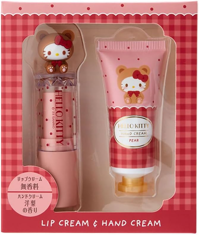 Sanrio 330183 Hello Kitty Lip Balm & Hand Cream Set (Bear Motif)