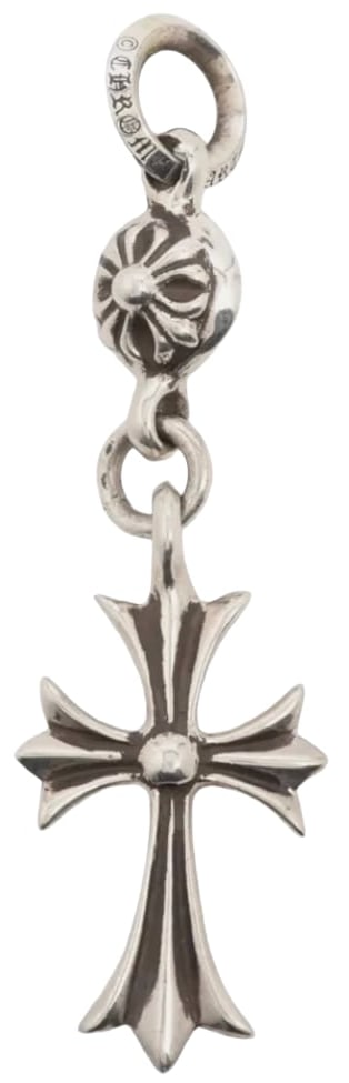 CHROME HEARTS 'TINY CROSS WITH BALL' PENDANT