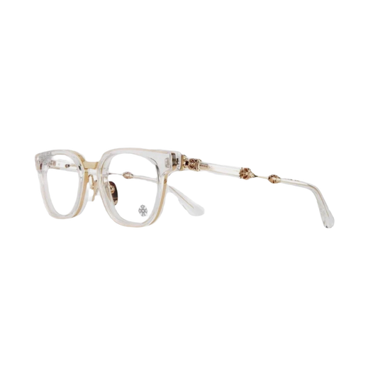 CHROME HEARTS 'DUCK BUTTER' CLEAR/GOLD GLASSES