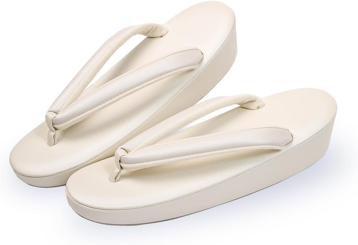Amemari Women's Formal Zori Sandals, Made in Japan, No Pain, Super All-Purpose Zori Sandals, Thick Front, Cork, Lightweight, Sobi, Plain, Nishijin Textile, Thong, Dresses, Silk Eyes, High Quality,