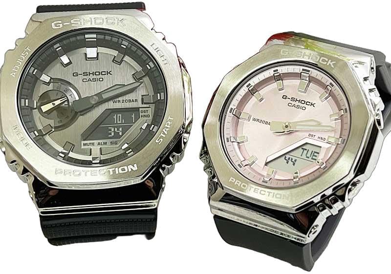 Casio Pair Watch G-SHOCK G-SHOCK BABY-G Baby G Quartz, Genuine Pair Case, Set of 2 Analog Digital GM-2100-1AJF GM-S2110-4AJF Wristwatch [Domestic Genuine Product]