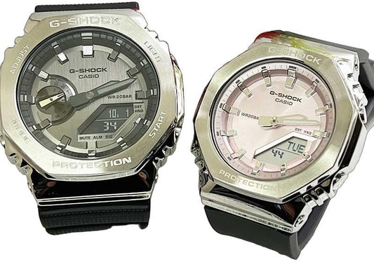 Casio Pair Watch G-SHOCK G-SHOCK BABY-G Baby G Quartz, Genuine Pair Case, Set of 2 Analog Digital GM-2100-1AJF GM-S2110-4AJF Wristwatch [Domestic Genuine Product]