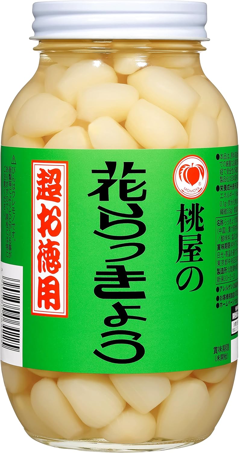 Momoya Flower Shallots, Super Value Pack, 580g [Small Grain Shallots, Fukujin Zuke, Pickled Vegetables, Pickled Shallots, Curry, Snack]