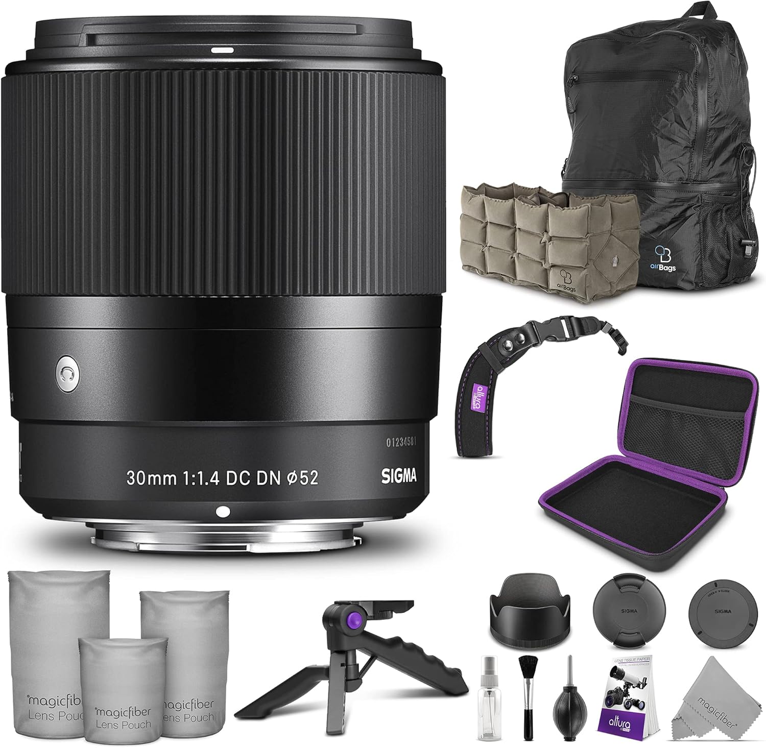 シグマ30 mm F1.4 DC DN コンテンポラリーレンズ Sony Eマウントカメラ用 高度なフォト&旅行セット
