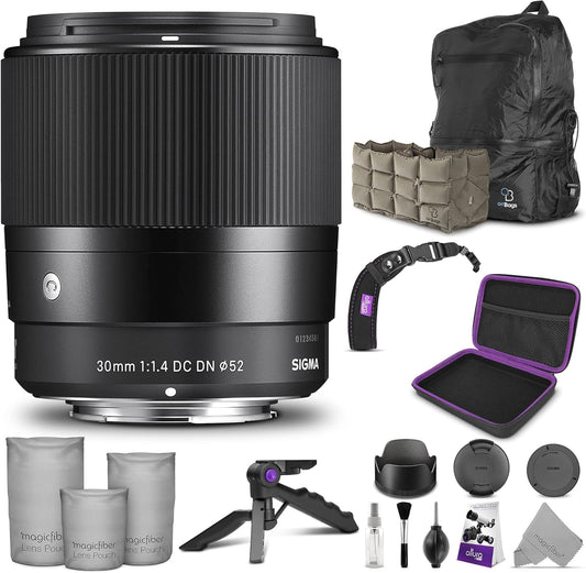 シグマ30 mm F1.4 DC DN コンテンポラリーレンズ Sony Eマウントカメラ用 高度なフォト&旅行セット