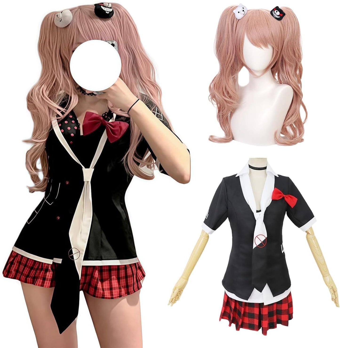 CR ROLECOS Enoshima Shion Cosplay Kirigiri Kyoko Cosplay Nanami Chiaki Ceres Nagito Komaeda Hiyoko Saionji Toko Fukawa Mikan Hifumi Iruma Miu Nagito Komaeda Cosplay Outfit School Uniform Costume