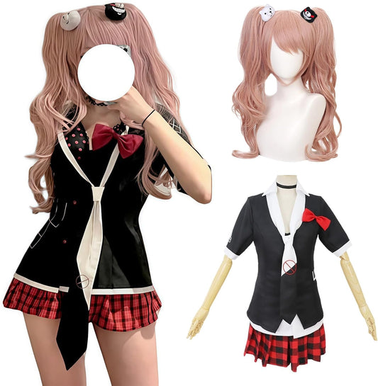 CR ROLECOS Enoshima Shion Cosplay Kirigiri Kyoko Cosplay Nanami Chiaki Ceres Nagito Komaeda Hiyoko Saionji Toko Fukawa Mikan Hifumi Iruma Miu Nagito Komaeda Cosplay Outfit School Uniform Costume