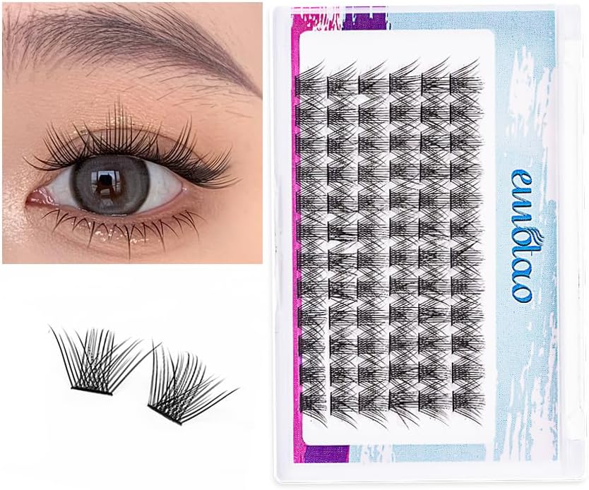 Partial False Eyelashes, Natural, Humanized Eyelashes, Beginners, For Parts, Point False Eyelashes, Matsueku, Self False Eyelashes, Bunch, Home Self Pine Extension, Large Capacity (3D Flowering)