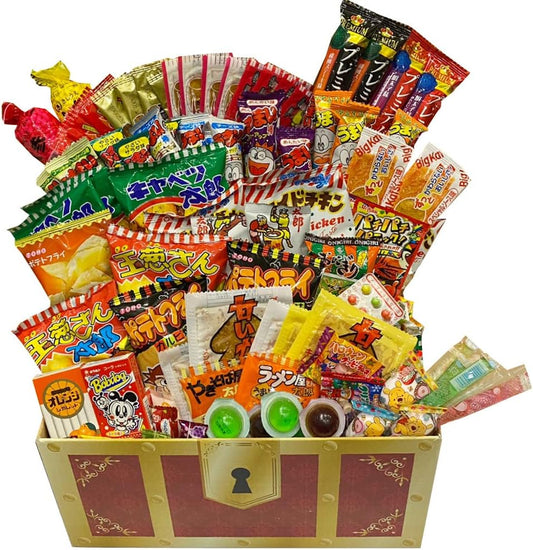 Assorted Dagashi, 80 Pieces, Treasure Box Gift Set, Present, Petite Gift, Sweets, Dagash, Assortment, Large Capacity, Adult Purchase, Bulk Purchase