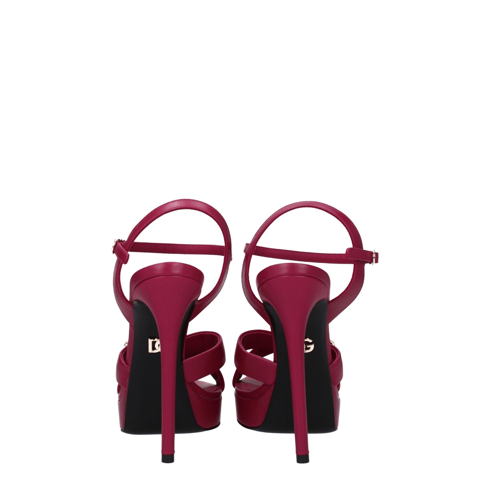 Dolce  Gabbana Dolce＆Gabbana Sandals Women Leather Fuxia/Hibiscus - Image 1