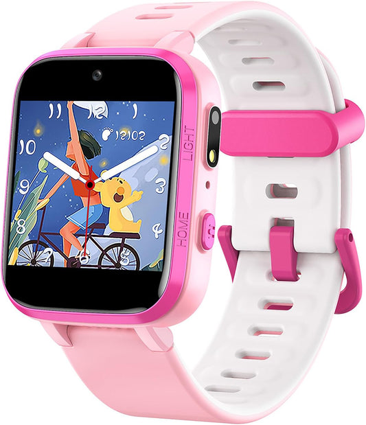 Smart Watch, Children, Girls, Kids' Watch, Toy Watch, Wristwatch, HD Camera, 750 mAh, Ultra Lightweight Silicone Strap, Built-In Game Music Player, Flashlight, Camera, Pedometer, Recording, Alarm