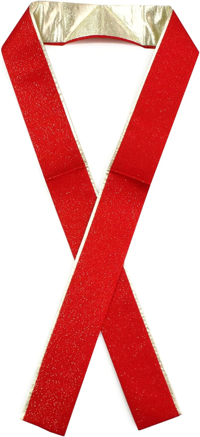 Layered Collar, Date Collar, Pure Silk, Reversible, Pin Included, Two Sleeves, For Visiting, Solid Color, Tango Crepen, Made in Japan