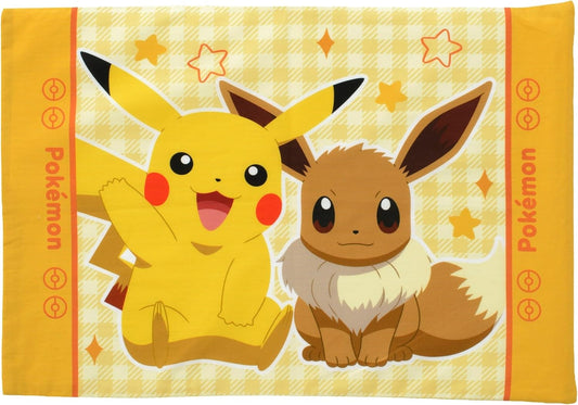 Moripilo Children's Pillow, Pokémon, 100% Skin-friendly, Character Cotton, Washable Pillow, Low Pillow, Pillow Cover, Approx. 11.0 x 15.4 inches (28 x 39 cm) (Pokemon NL Check)