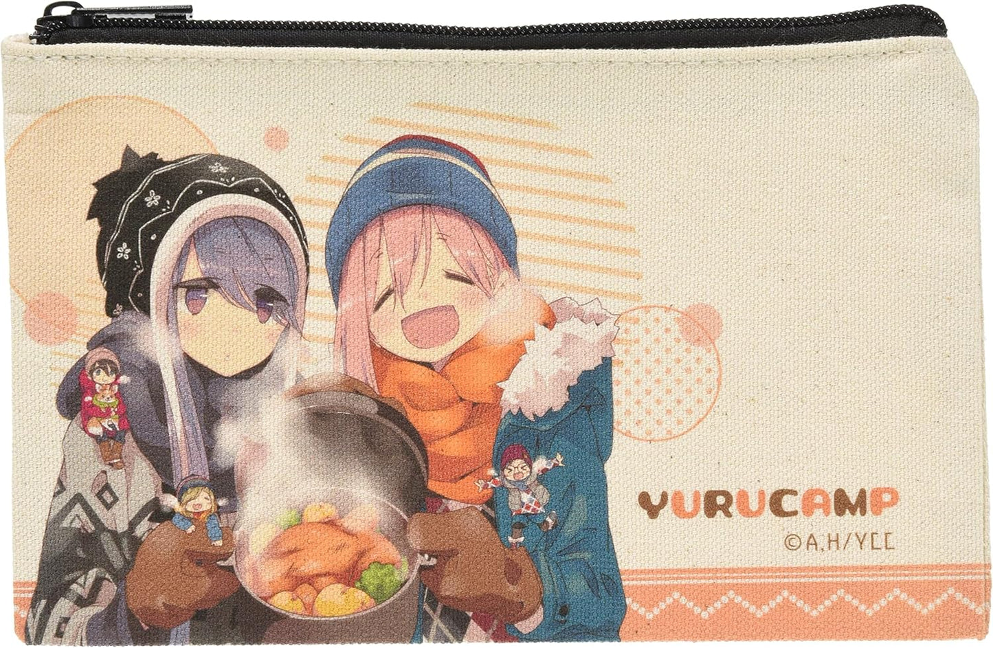Licensing Agent Yuru Camp △ Flat Pouch Design 04 (Nadeshiko Kagamihara & Rin Shima/A)