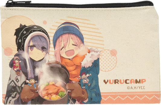 Licensing Agent Yuru Camp △ Flat Pouch Design 04 (Nadeshiko Kagamihara & Rin Shima/A)