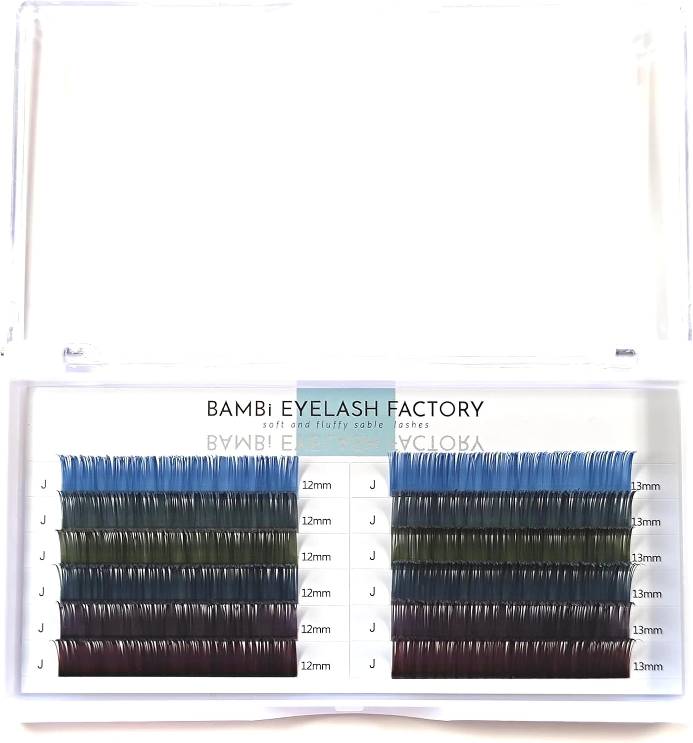 Eyelash Extensions Flat Color (Gurege MIX) J/C/CC/D Curl 0.15mm (8-13mm) (C Curl, 10/11mm)