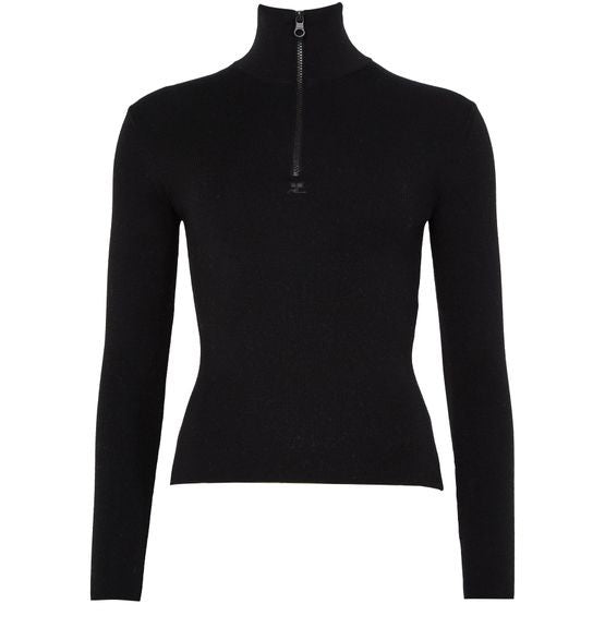 COURREGES Zipped mockneck sweater - Image 1