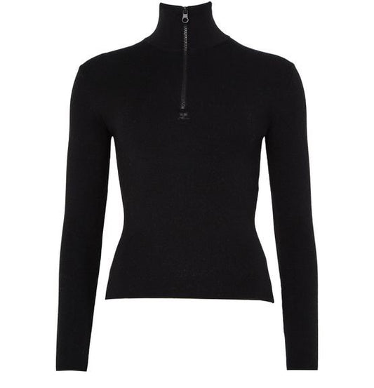 COURREGES Zipped mockneck sweater - Image 1