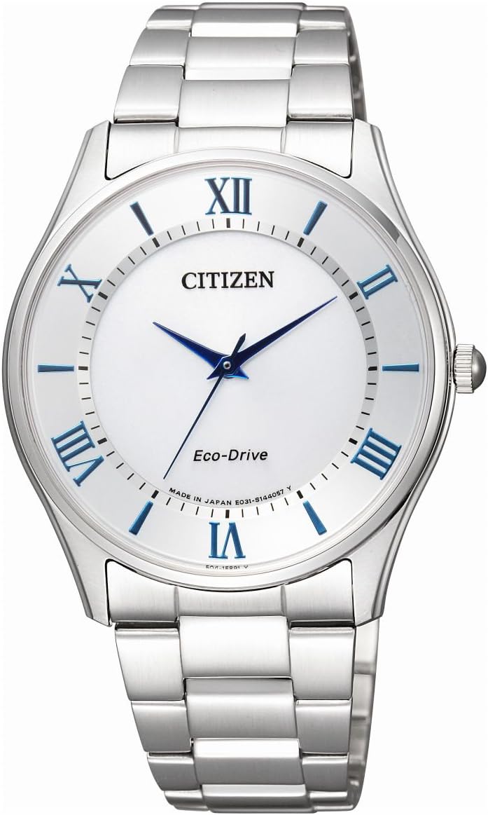 Citizen Collection BJ6480-51B Men's Wristwatch, Eco-Drive, Pair Model, Dial Color - Silver Blue, watch