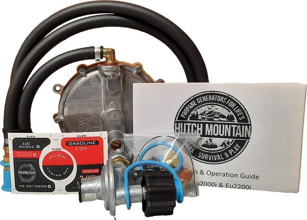 Hutch Mountain Generator Propane Conversion Kit EU3000is- Three Fuel Generator Conversion Kit for Propane, Gasoline and Natural Gas Generators, Portable Backup Generator Conversion Kit for Home Use