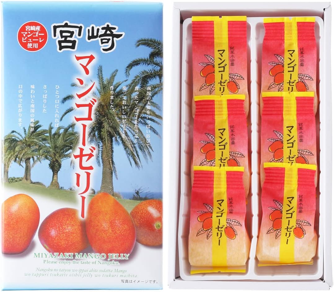 Yutaka Shokai Miyazaki Mango Jelly, 6 Pieces
