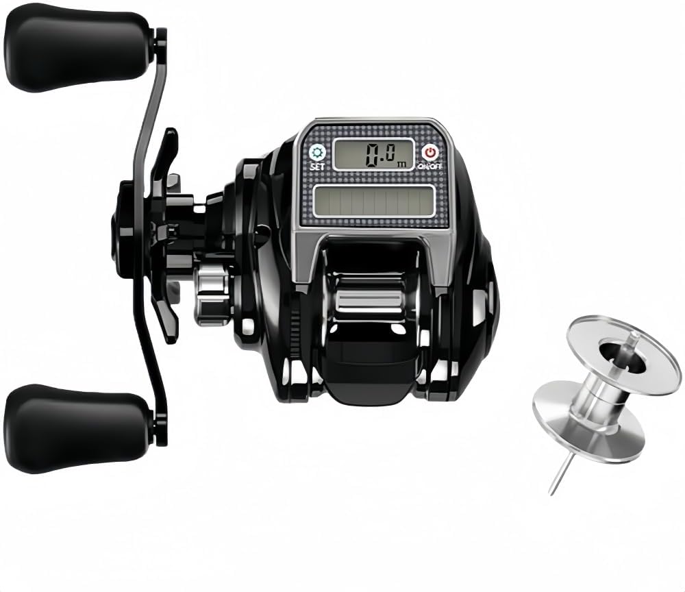 Sarini Electric Baitcasting Reel, 10 Speed Strong Magnetic Brake, Super Drag Power, Baitcasting Reel, Electric Reel, Easy to Use for Maximum Drag Saltwater Fishing, Perfect for Wild Fishing and