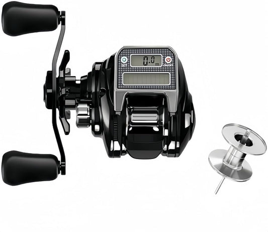 Sarini Electric Baitcasting Reel, 10 Speed Strong Magnetic Brake, Super Drag Power, Baitcasting Reel, Electric Reel, Easy to Use for Maximum Drag Saltwater Fishing, Perfect for Wild Fishing and