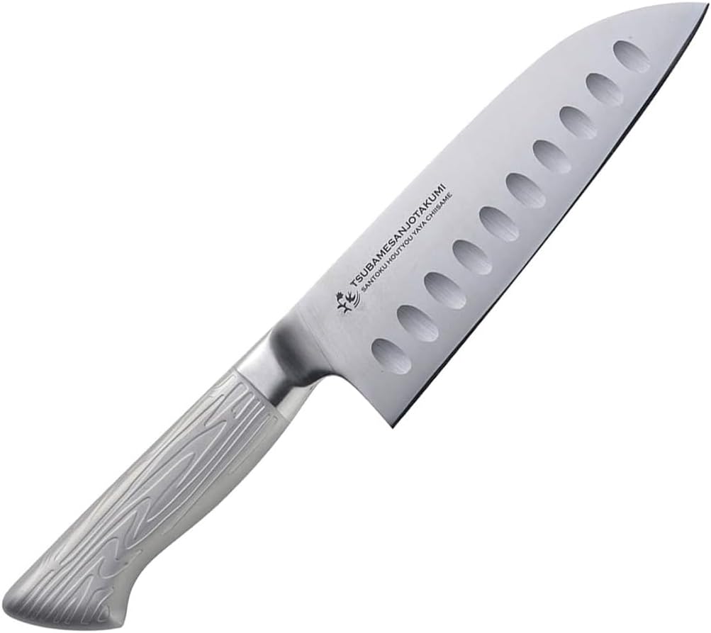 Shimomura Kikai Hanbai Santoku Knife, 5.9 Inches (150 mm), Made in Japan, Dishwasher Safe, Sharp Cutting Edge, Non-stick, Maneuverable, Easy to Clean, One-piece Molded, Lightweight, Molybdenum