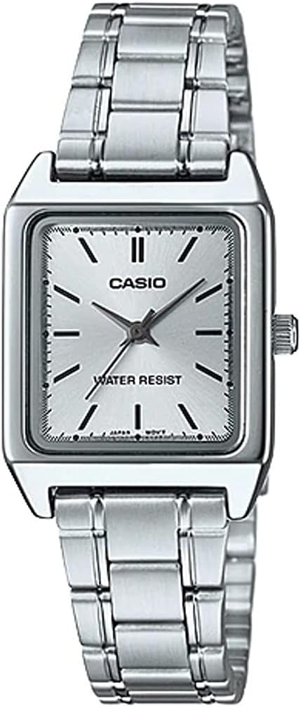 Casio Standard LTP-V007D-7E Cheap Casio Watch, Women's, Analog, Stainless Steel, Silver, Bracelet Type