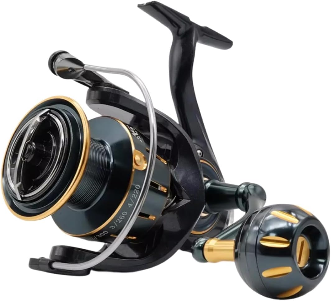 Fi's+7 SWスピニングリール 5000 3000 最大ドラグ力10kg ギア比5.1:1 左右交換 ねじ込み式ハンドル 5+1BBボールベアリング オフショア ショア サーフ 多魚種対応 海水 [並行輸入品]