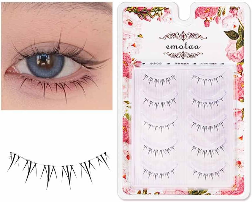 False Eyelashes, Natural Eyelashes, Short, Upper Eyelashes, Popular, Handmade False Eyelashes, Actress Eyelashes, Thin Makeup, Lifestyle Makeup, 5 Pairs (M6 (Bottom False Eyelashes)