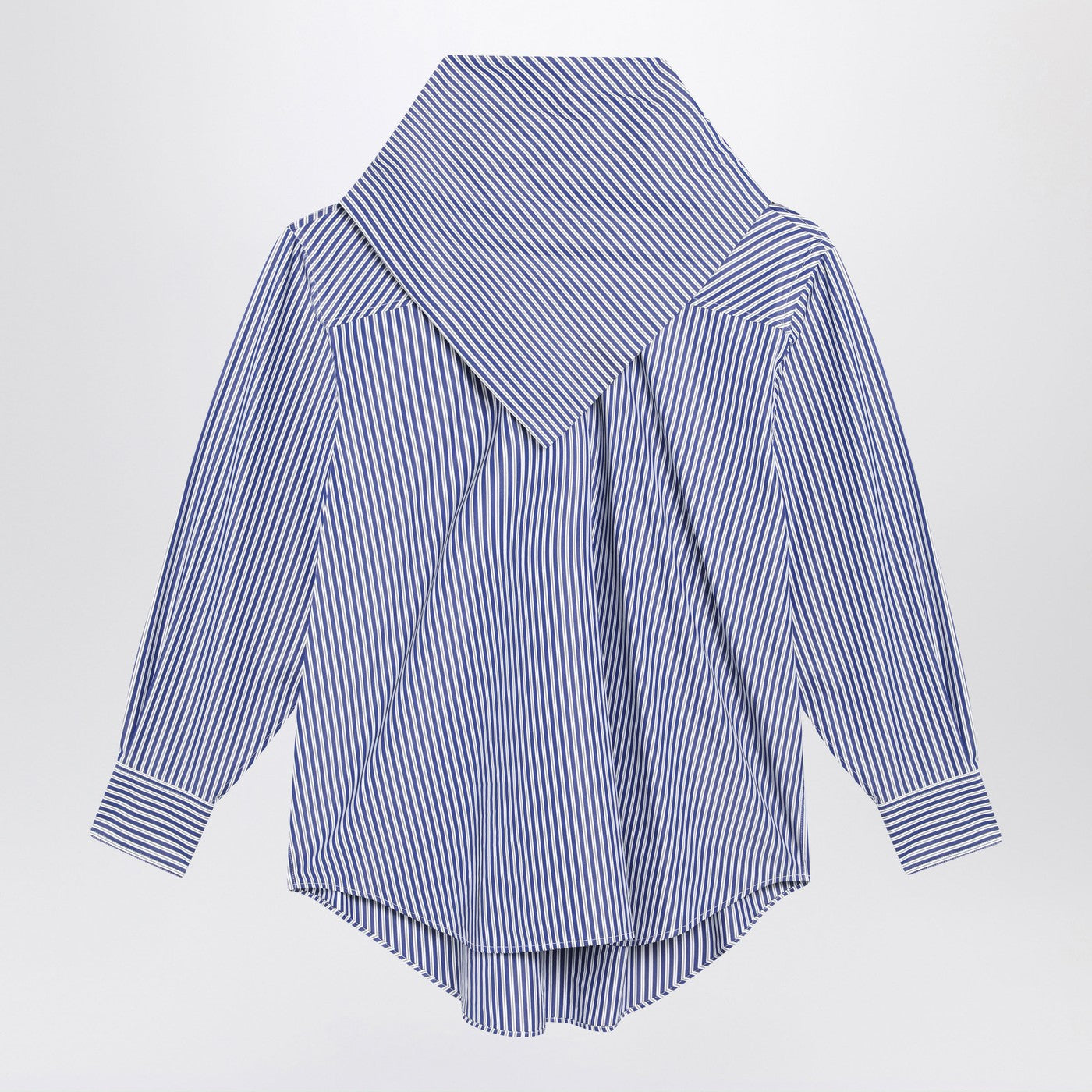 Ami Paris スカーフ付きのアミパリブルーストライプポップリンシャツ - Image 1