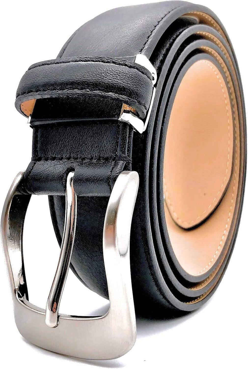 Genuine Japanese Cowhide Leather Belt, Made in Japan, Japanese Manufacturer, Handmade, Men's, Business, 35 Wide, Casual, Classic, Basic "Smooth Soft", Gift, Adjustable Size