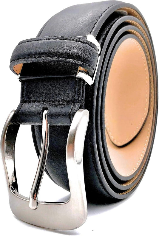 Genuine Japanese Cowhide Leather Belt, Made in Japan, Japanese Manufacturer, Handmade, Men's, Business, 35 Wide, Casual, Classic, Basic "Smooth Soft", Gift, Adjustable Size