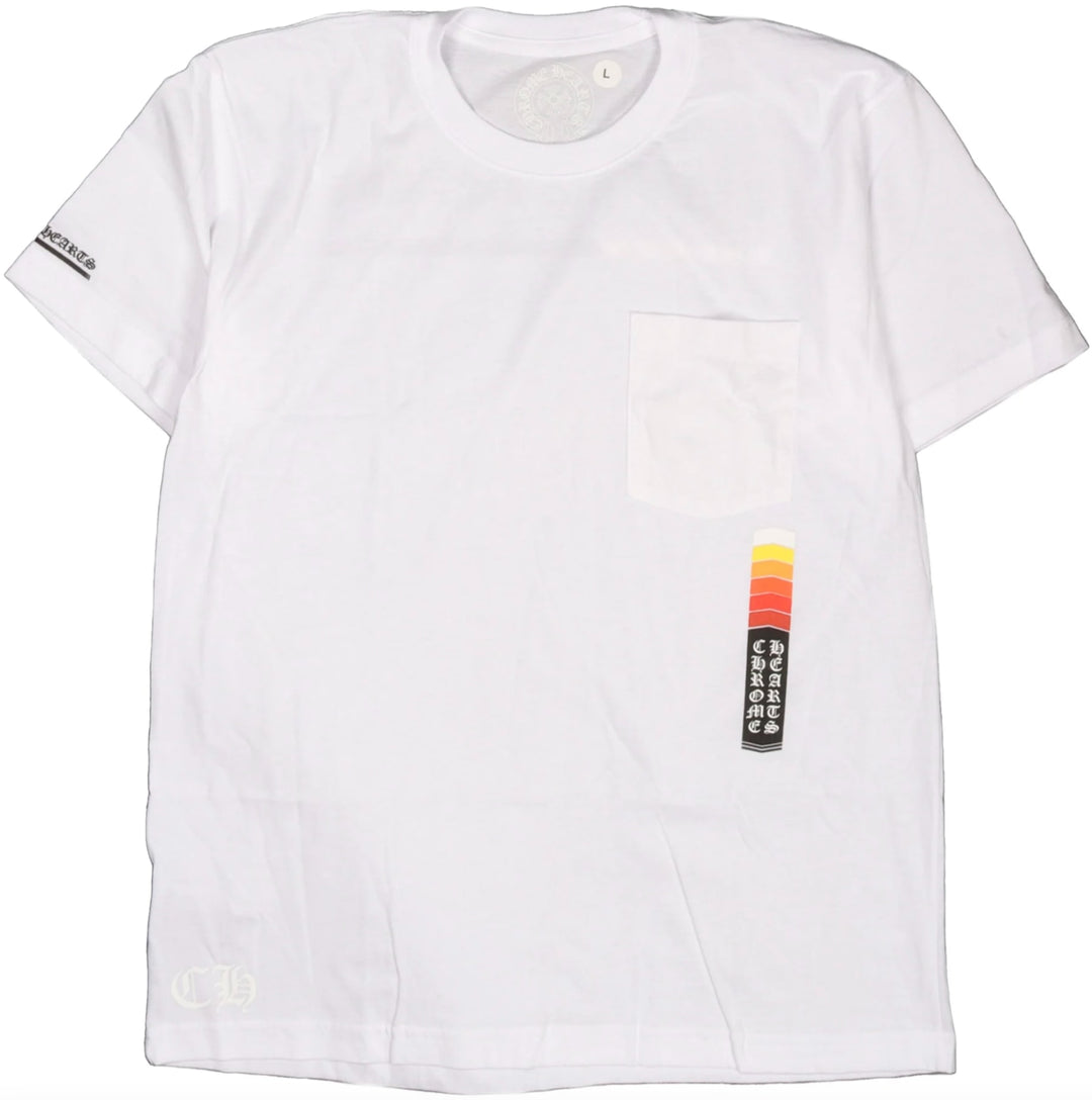 CHROME HEARTS 'BOOST' WHITE POCKET TEE