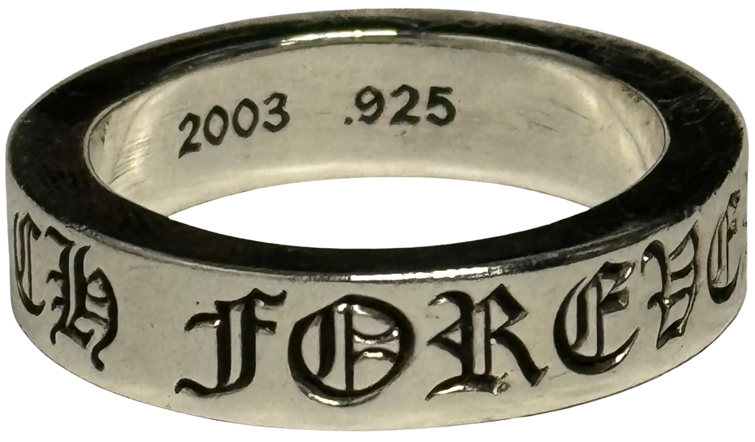 CHROME HEARTS 'SPACER' 6MM FOREVER SILVER RING