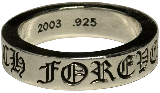 CHROME HEARTS 'SPACER' 6MM FOREVER SILVER RING