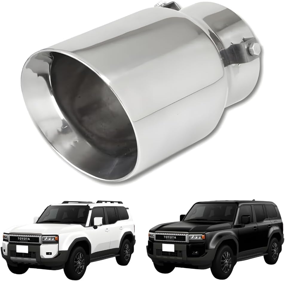 CORSA Land Cruiser 250 Compatible Muffler Cutter, 1 Roll, Rankle 250, Plated, Custom Exterior Parts, Accessories, Dress-Up, Stainless Steel, Toyota