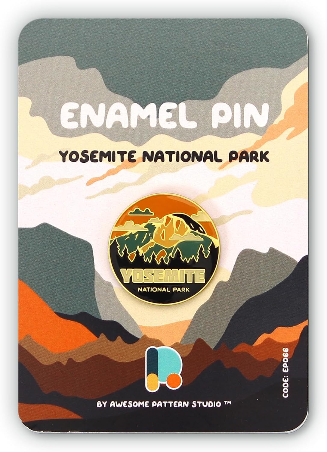 Pin esmaltado, diseño simple del Parque Nacional de Yosemite. Edición de coleccionista, duradero y elegante pin de recuerdo para mochilas, chaquetas, sombreros y accesorios, regalo para amantes del