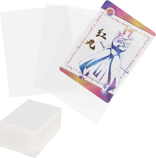 FINGOOO Card Sleeves for Pokemon Cards, 400 Cards, 2.6 x 3.6 inches (66 x 91 mm), Inner Sleeve, Transparent, Soft, Large Capacity, Vertical Pocket, CPP, Collect Pokécards and Other Cards (400 Cards)