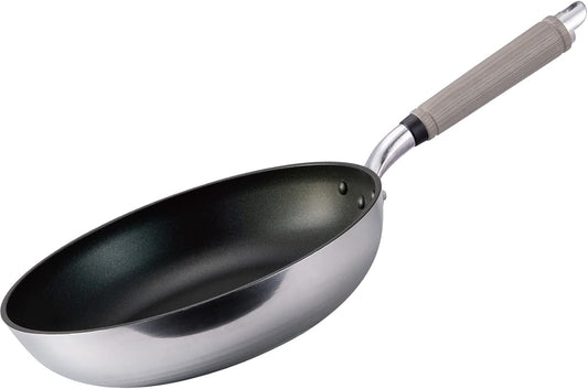 Hokuriku Aluminum Fry Pan, 11.0 inches (28 cm), Lightweight, Aluminum, Gas Fire, Made in Japan, Deep, Lightest in Series, Uniform Heating Throughout, Time-saving Frying Pan, Durable, Frying Pan Made