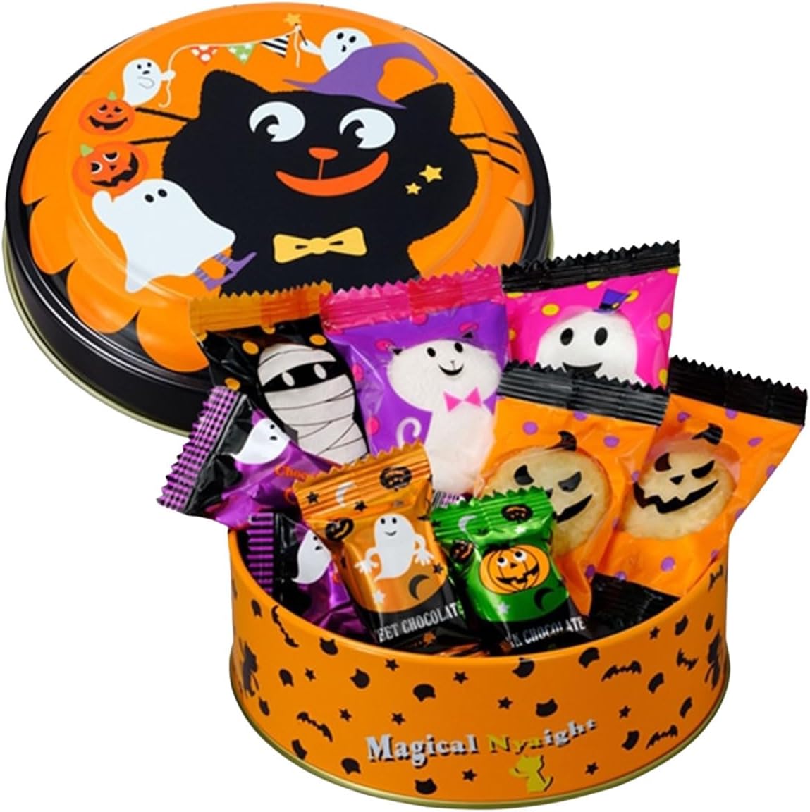 Merry Chocolate, Halloween Magical Nyaite, 6 Pieces, Sweets, Chocolate, Includes Goen Original Mini Confectionery